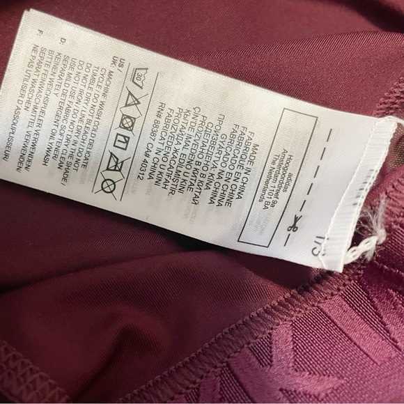 adidas x IVY PARK mesh legging shorts in maroon Size Small - Picture 9 of 12